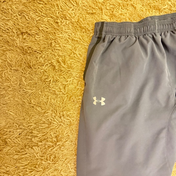 Under Armour Storm Heatgear Track Pants Men L Gray Ankle Zip Gym Running - Picture 6 of 9